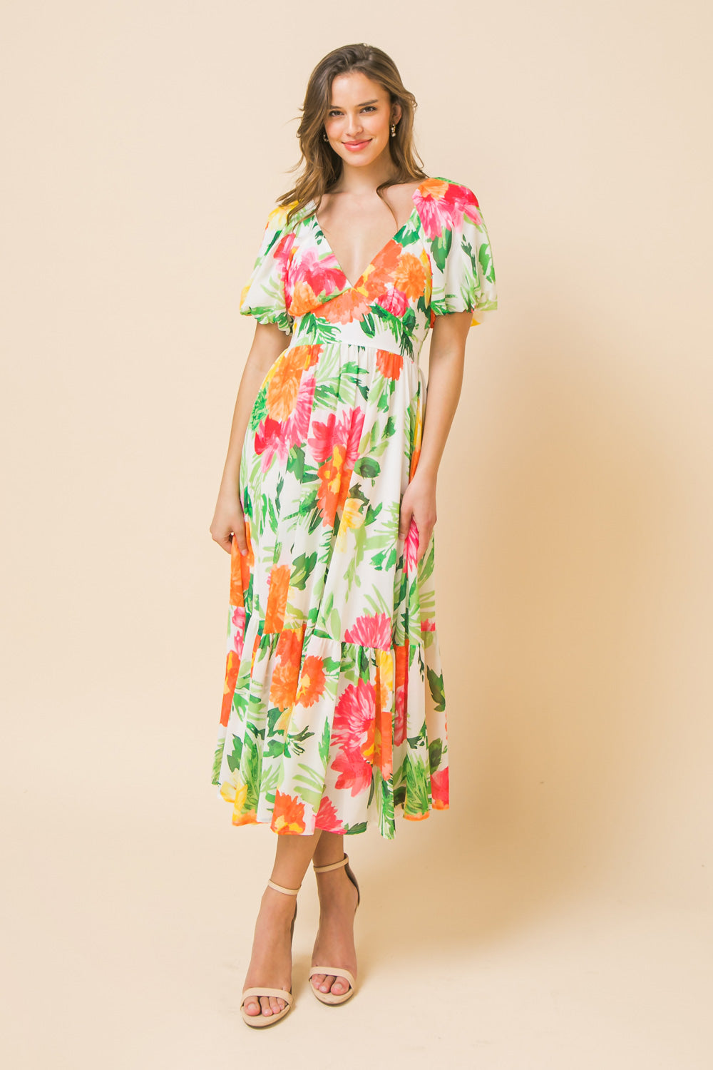 Marvelous Time Woven Midi Dress