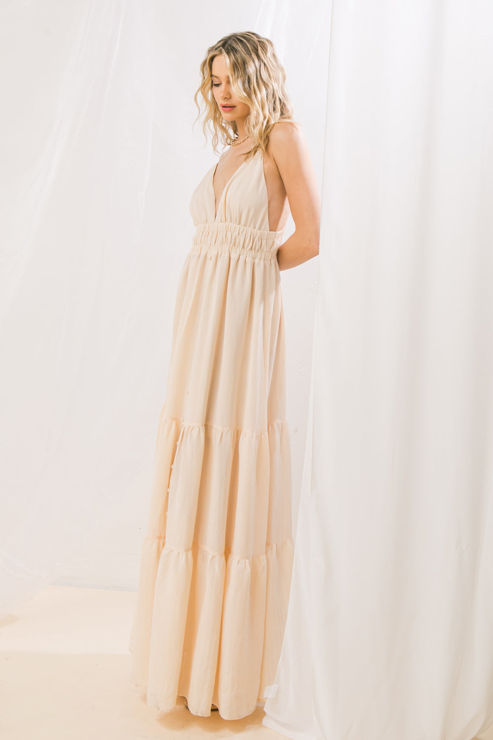 Midnight Riverwalk Woven Maxi Dress