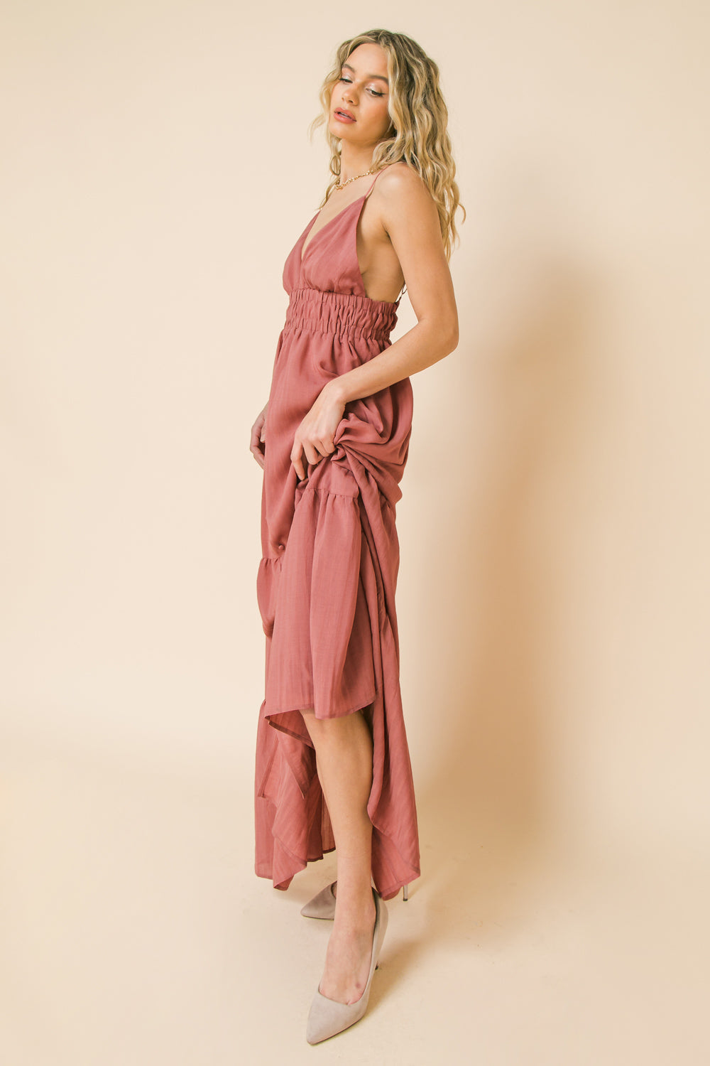 Midnight Riverwalk Woven Maxi Dress